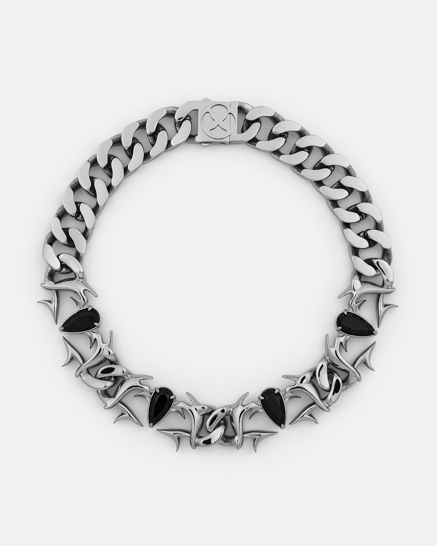 VITALY チェーンネックレスシルバー/ブラック Sustainable Stainless Steel Statement Chains & Necklaces | Vitaly