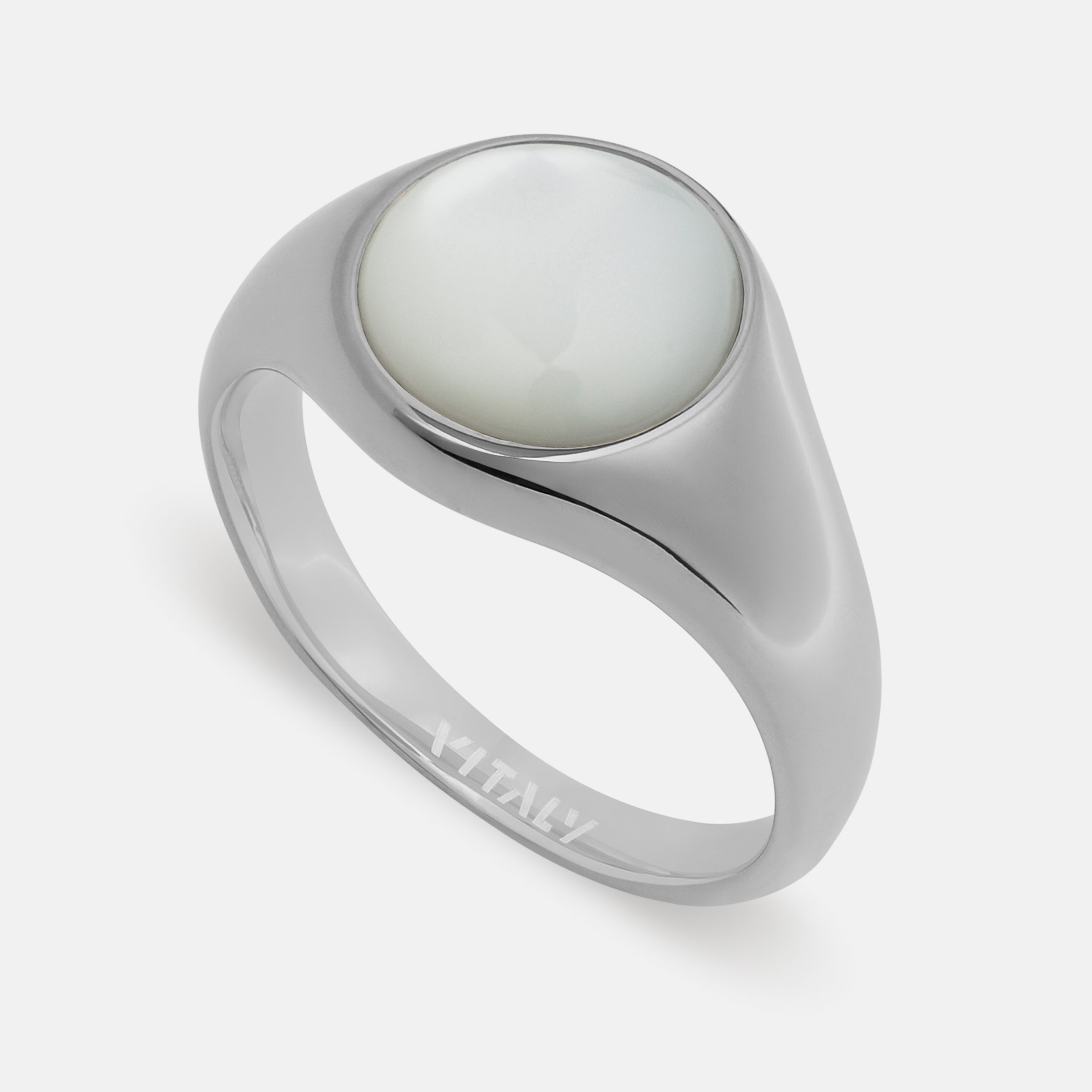 Mother Pearl Signet Ring | Печатка Кольцо | Signet Ring Women Jewelry | C Signet  Ring - Rings - Aliexpress