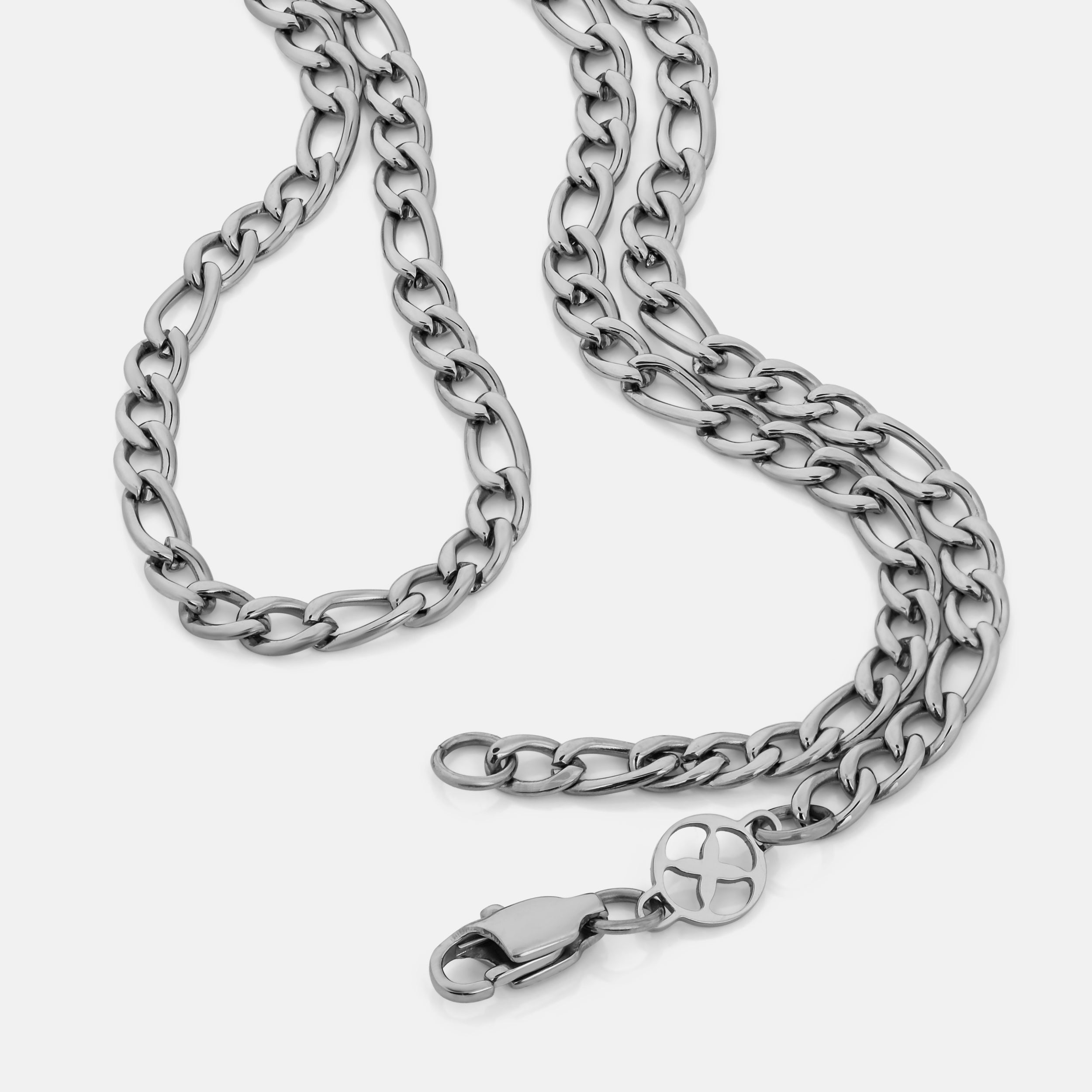 Buy Oxidized Finish Darkened Silver Stainless Steel 4mm Franco Chain Online  - Inox Jewelry India
